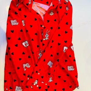 Bugs Bunny Red Dress Shirt Valentines